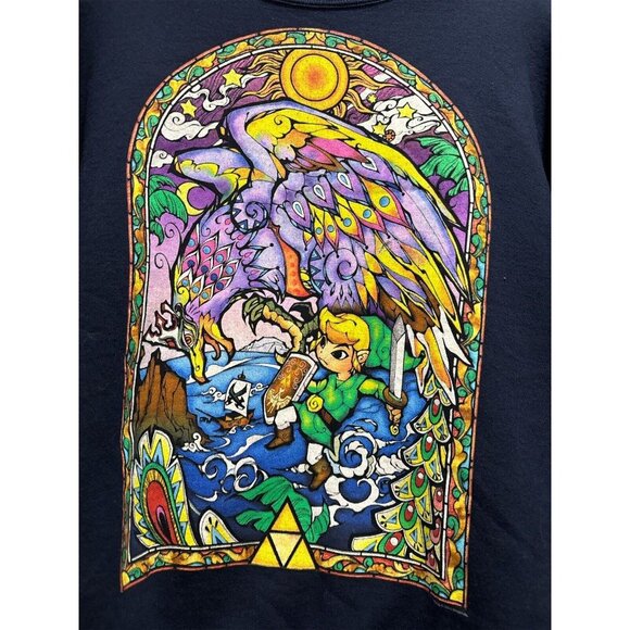 The Legend of Zelda Tri Force Heroes Nintendo Crewneck Sweatshirt LG 2015 - Picture 2 of 5